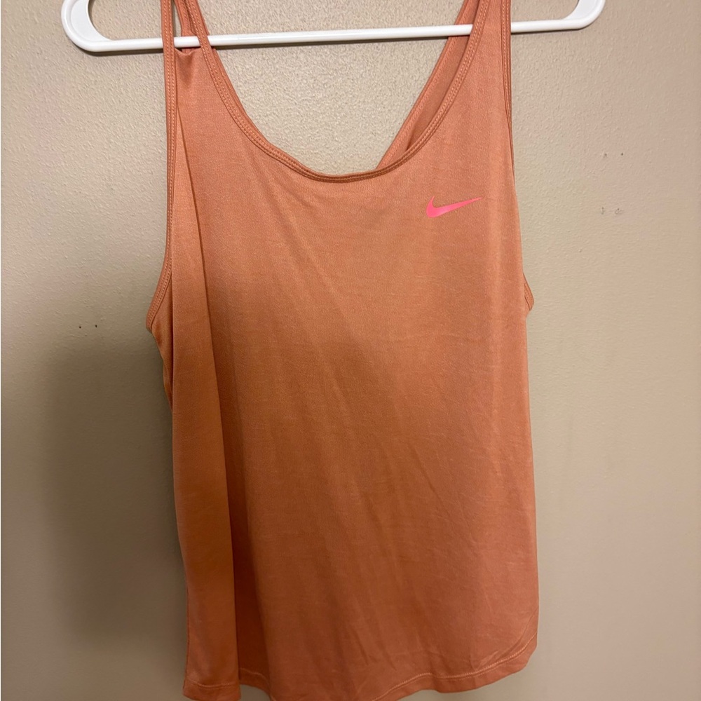 Nike Orange Tank Top with Scoop Neckline